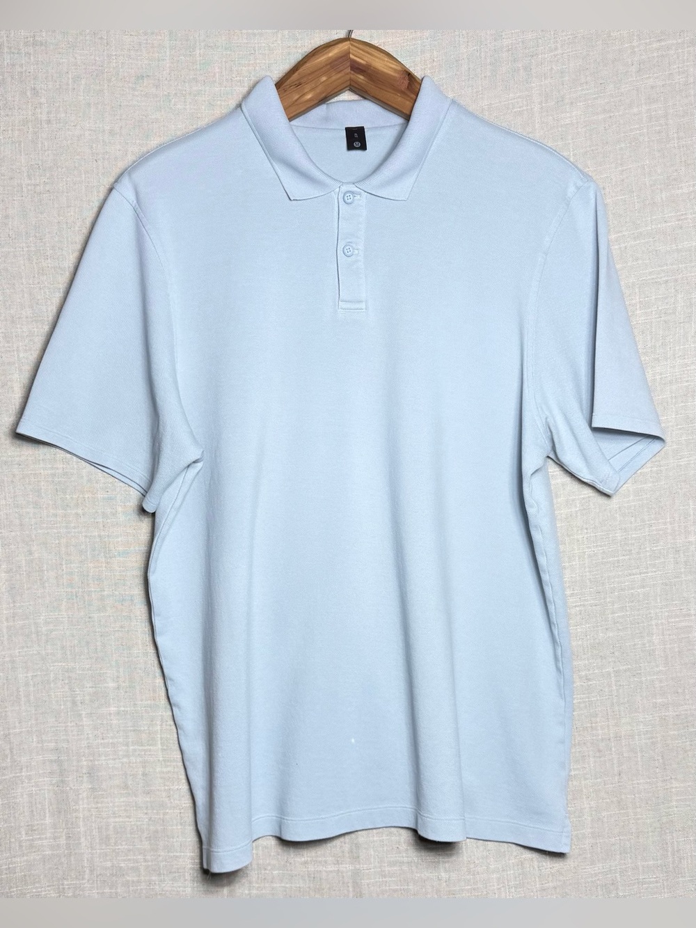 Lululemon Men's Evolution Pique Polo Shirt Light Blue Size XL